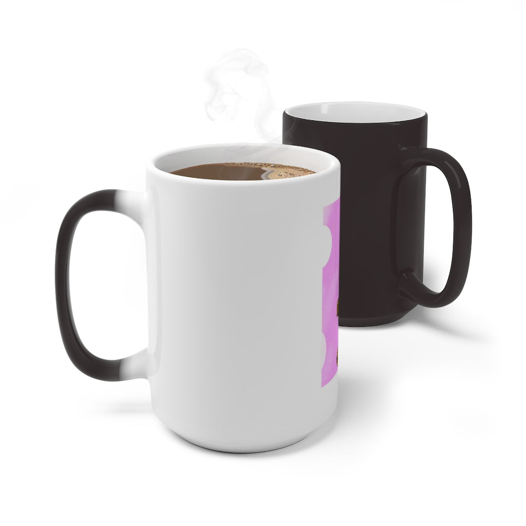 Gold Sword Color Changing Mug showcasing its unique design and color-changing feature.