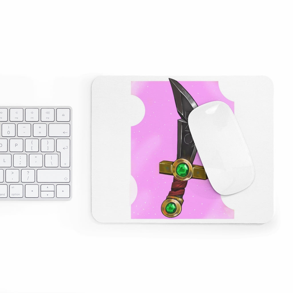 Gold Sword Mouse Pad featuring a vibrant design on a smooth neoprene surface, ideal for gaming and office use.