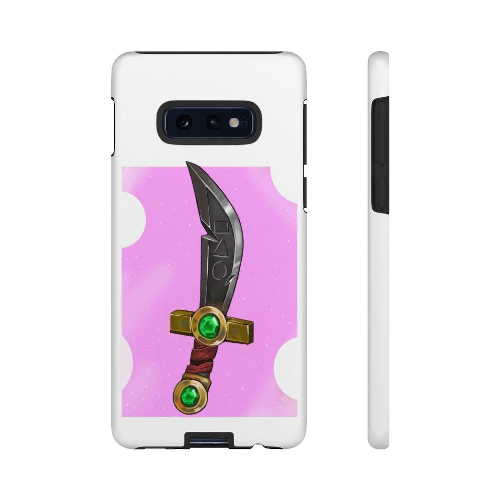 Gold Sword Tough Case featuring a vibrant photographic print, designed for impact resistance and dual-layer protection.