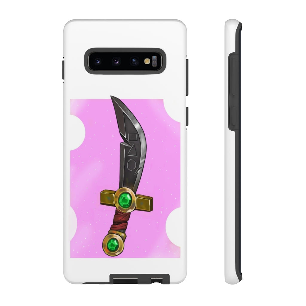 Gold Sword Tough Case featuring a vibrant photographic print, designed for impact resistance and dual-layer protection.