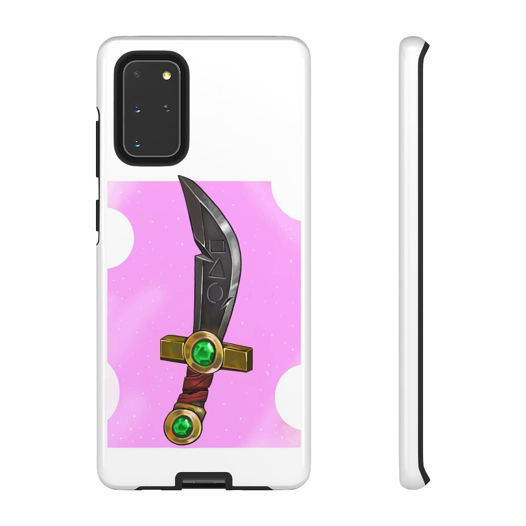 Gold Sword Tough Case featuring a vibrant photographic print, designed for impact resistance and dual-layer protection.