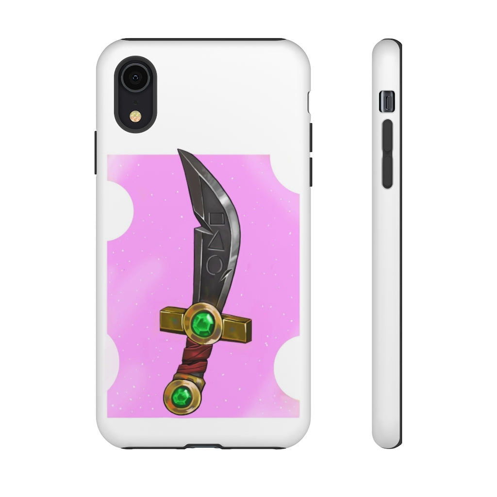 Gold Sword Tough Case featuring a vibrant photographic print, designed for impact resistance and dual-layer protection.