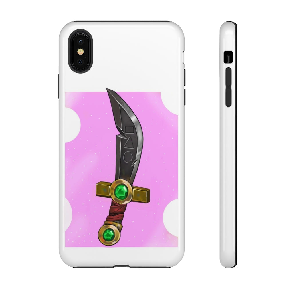 Gold Sword Tough Case featuring a vibrant photographic print, designed for impact resistance and dual-layer protection.