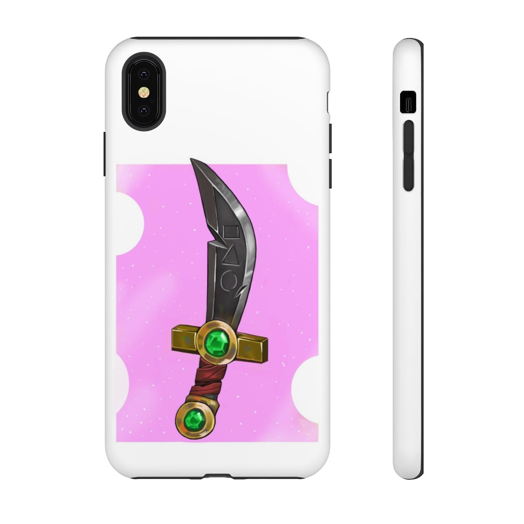 Gold Sword Tough Case featuring a vibrant photographic print, designed for impact resistance and dual-layer protection.