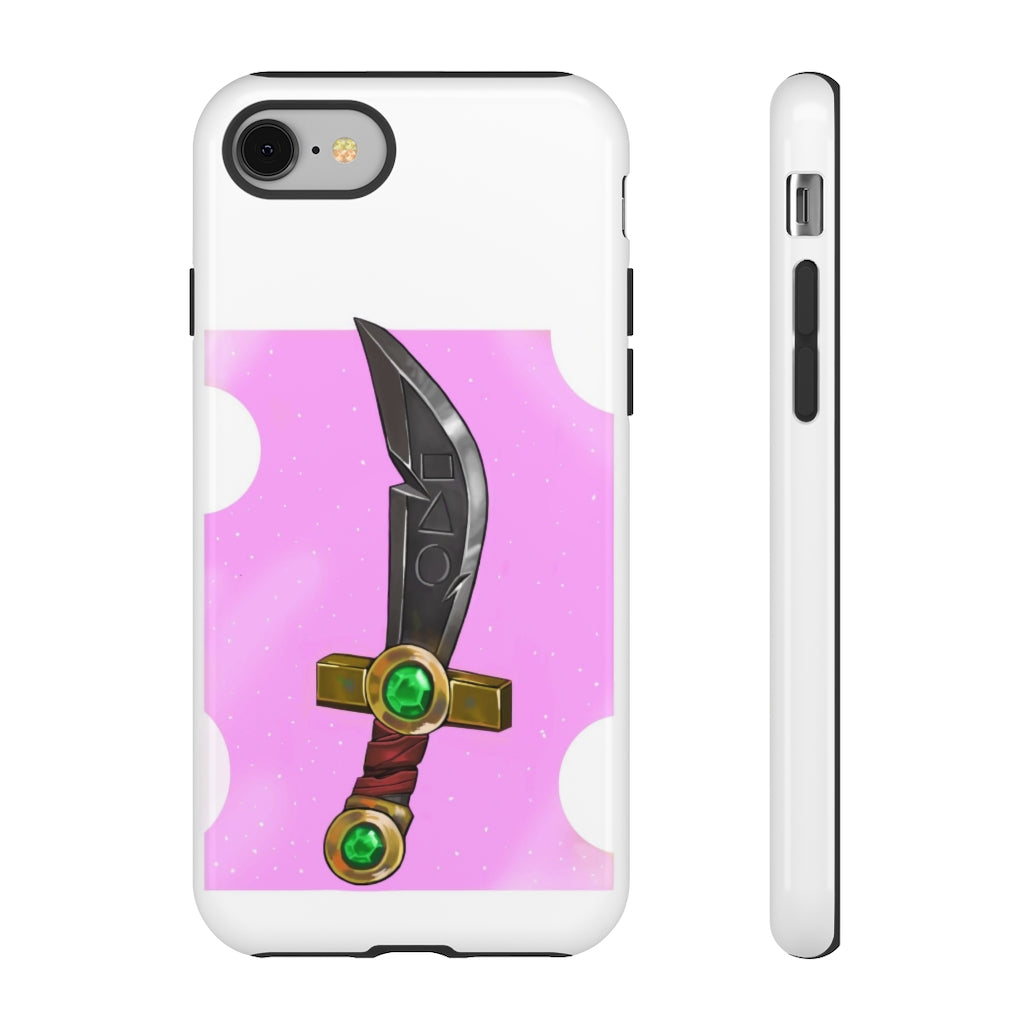 Gold Sword Tough Case featuring a vibrant photographic print, designed for impact resistance and dual-layer protection.