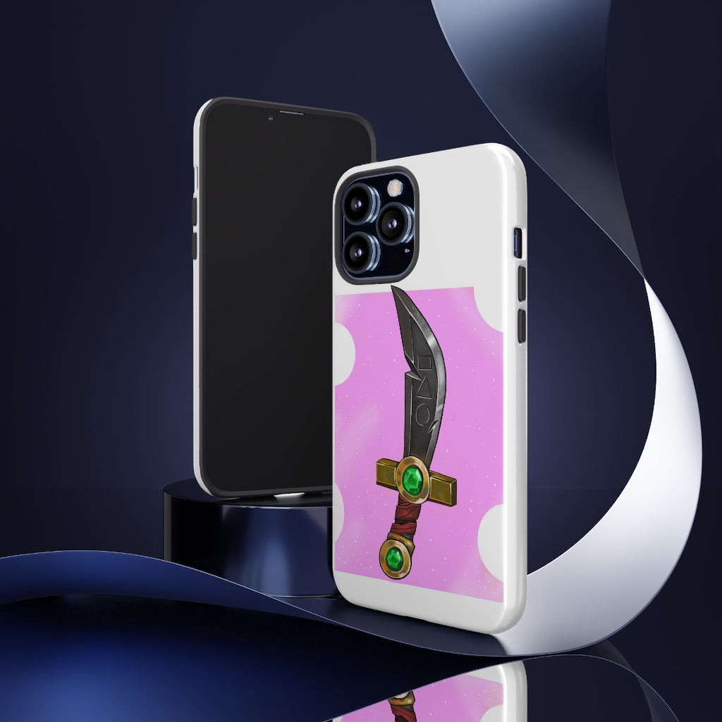 Gold Sword Tough Case featuring a vibrant photographic print, designed for impact resistance and dual-layer protection.