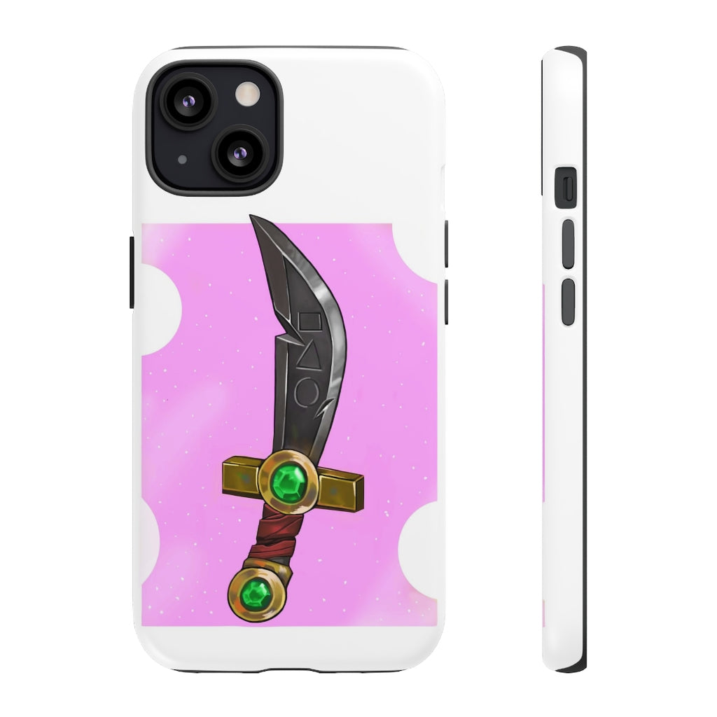 Gold Sword Tough Case featuring a vibrant photographic print, designed for impact resistance and dual-layer protection.