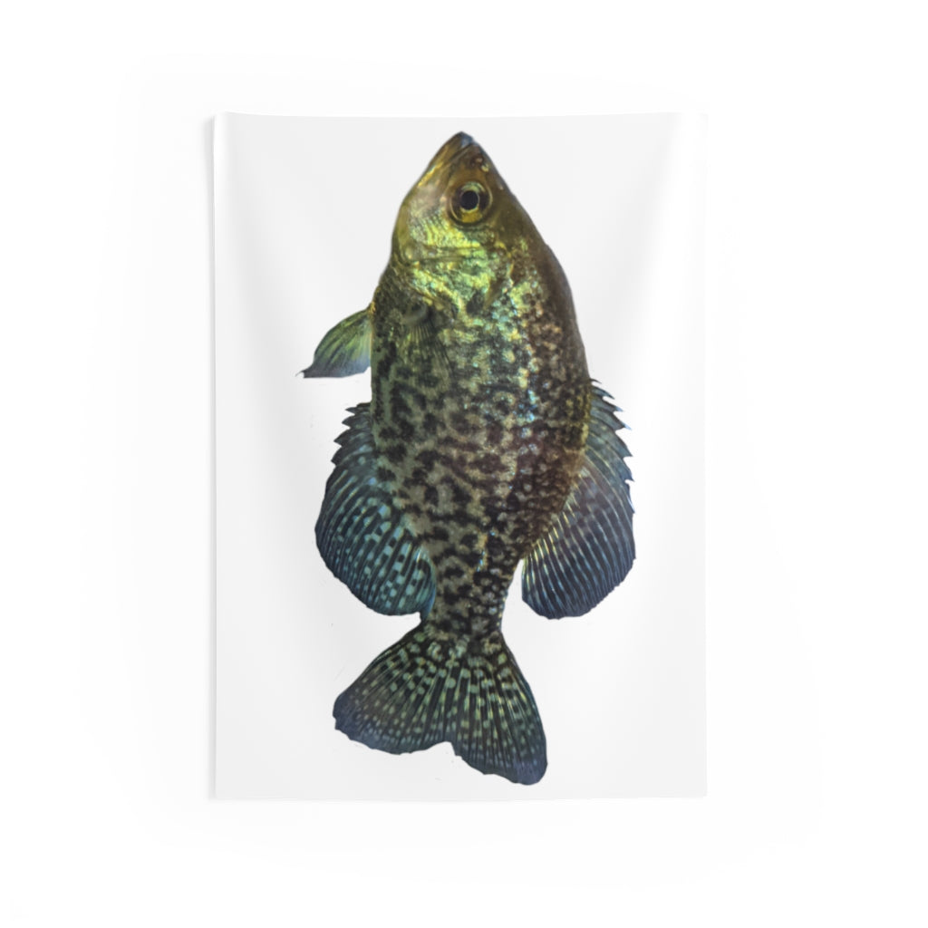 Golden Fish Indoor Wall Tapestry showcasing vibrant colors and intricate designs, perfect for enhancing indoor decor.