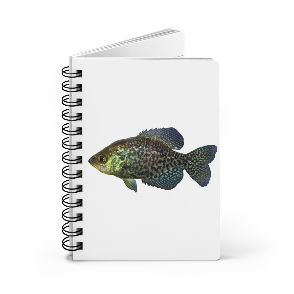 Golden Fish Spiral Bound Journal with a glossy laminated cover and lined pages, featuring a unique golden fish design.