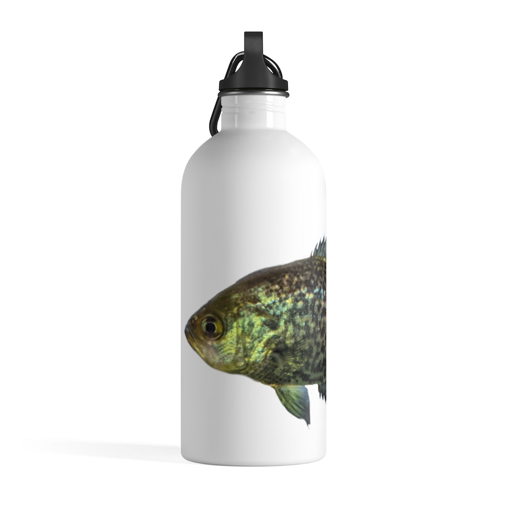 Golden Fish Stainless Steel Water Bottle with vibrant print and plastic screw top, ideal for hydration on-the-go.