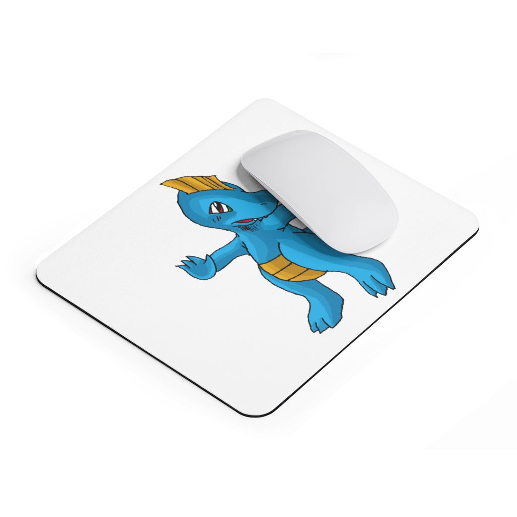 Goldi Mouse Pad featuring a vibrant full print design on a smooth neoprene surface, ideal for enhancing desk aesthetics.