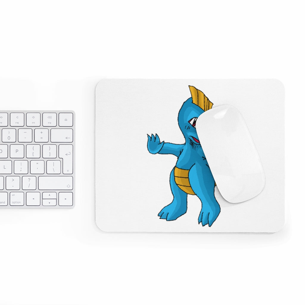 Goldi Mouse Pad featuring a vibrant full print design on a smooth neoprene surface, ideal for enhancing desk aesthetics.