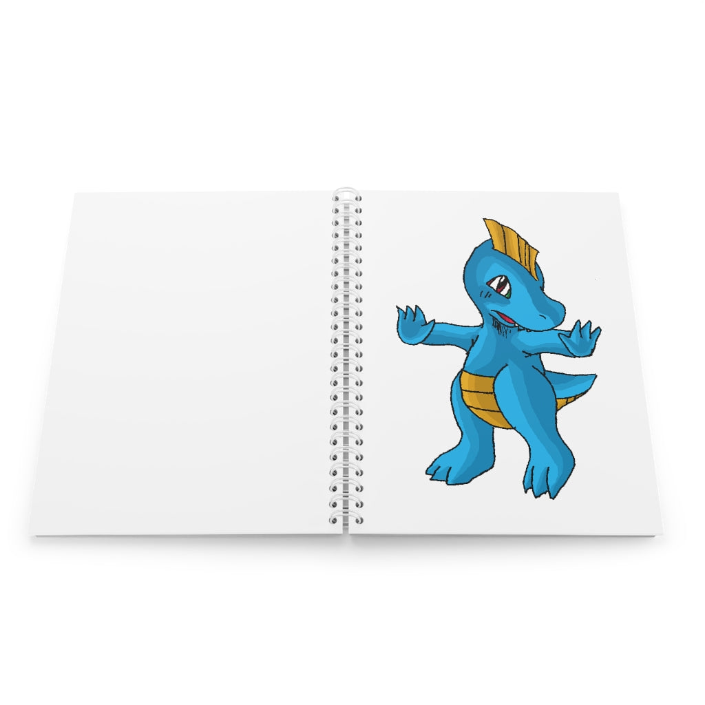 Goldi Spiral Notebook with customizable covers and wide-ruled pages, featuring a semi-gloss laminated finish.