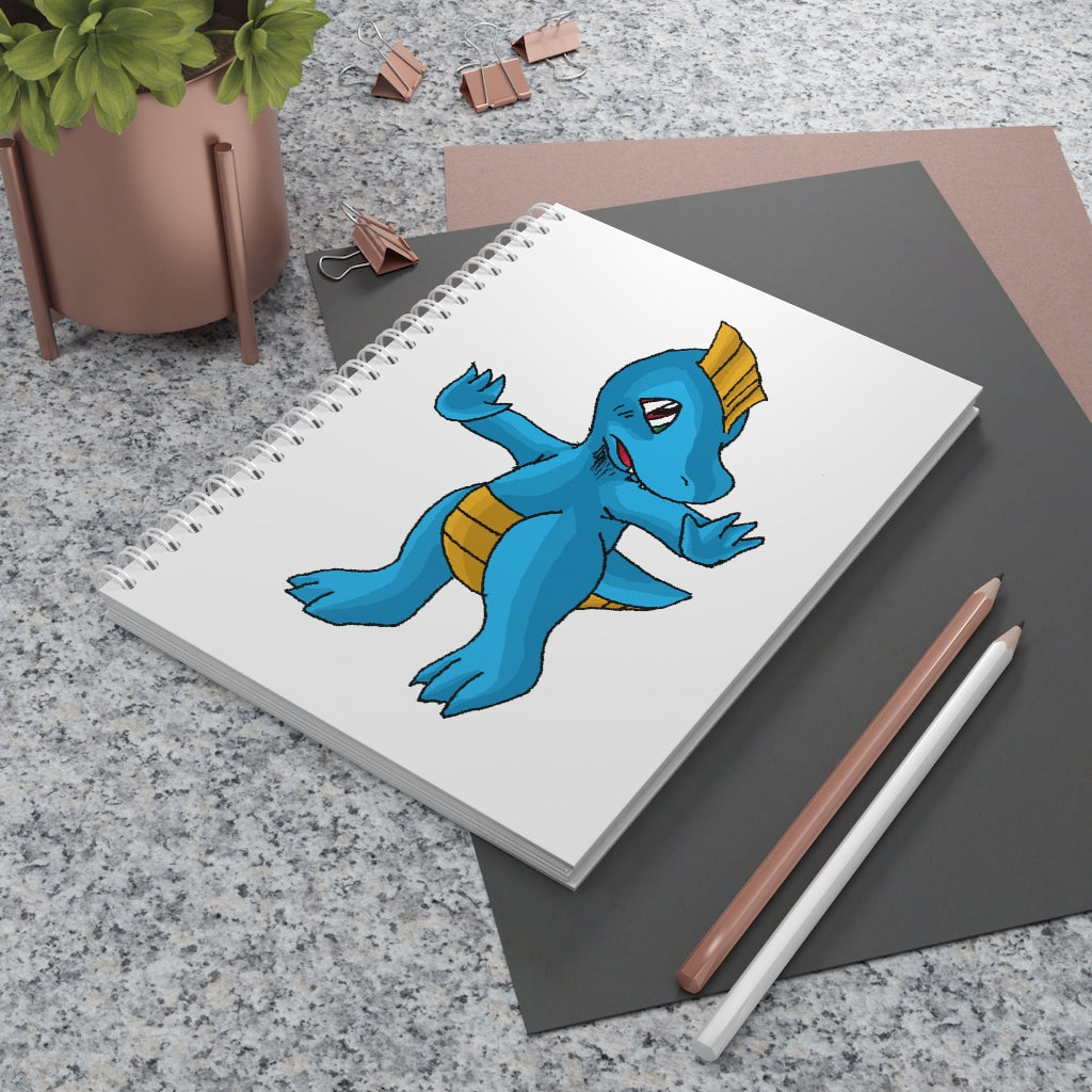 Goldi Spiral Notebook with customizable covers and wide-ruled pages, featuring a semi-gloss laminated finish.