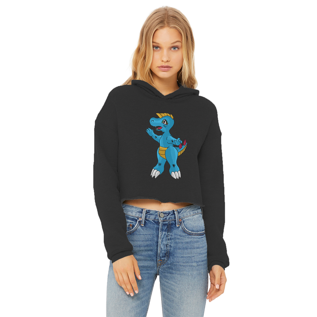 Cropped raw edge hoodie on sale