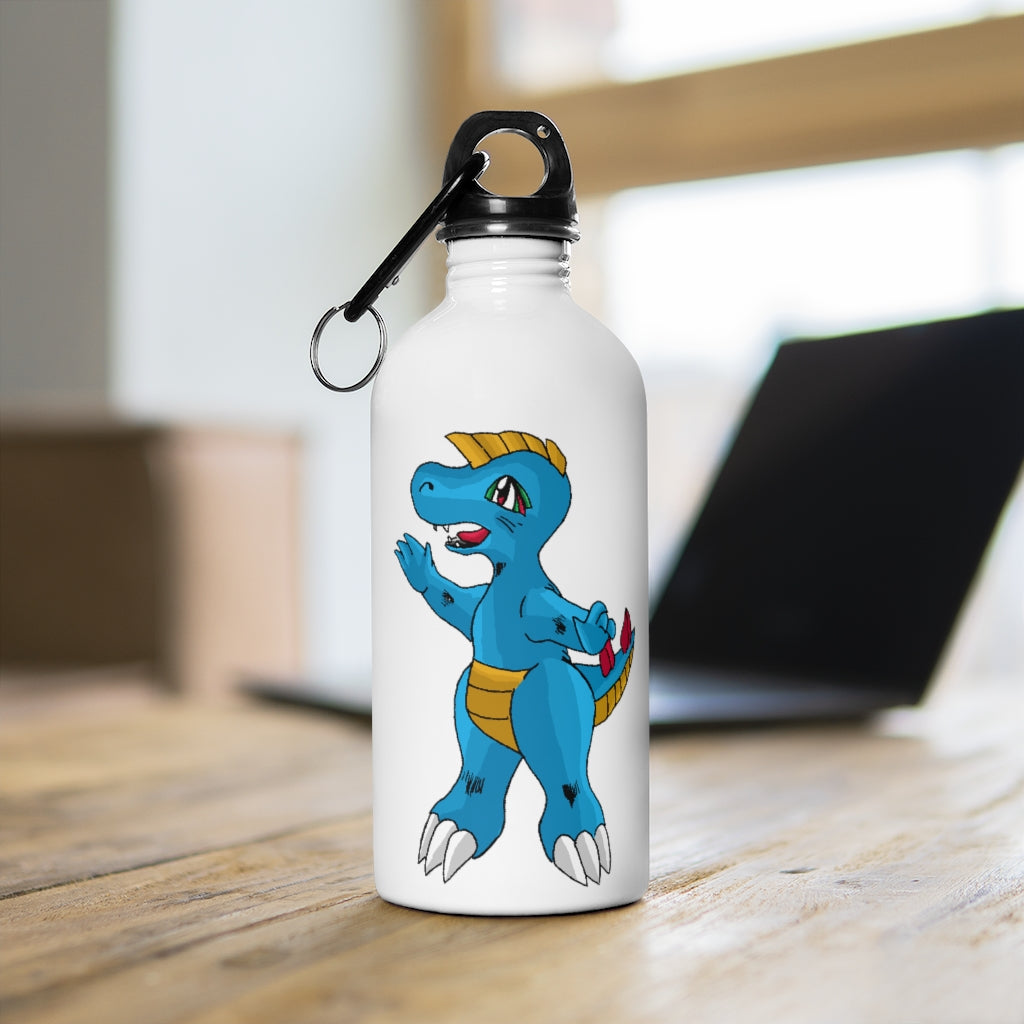 Goldile Stainless Steel Water Bottle with a plastic screw top and stylish print, perfect for hydration on the go.