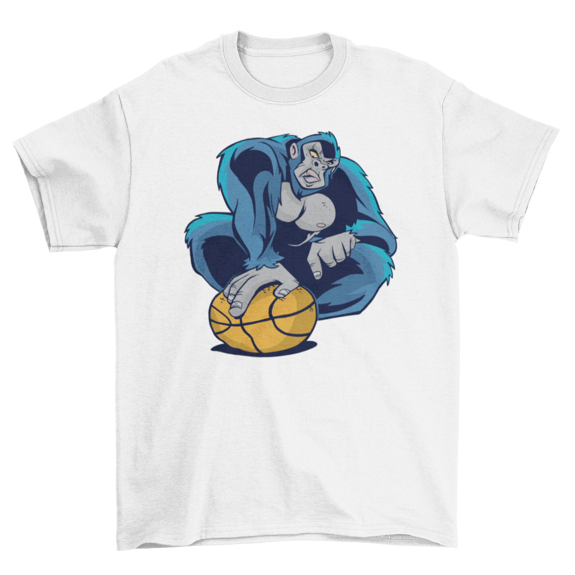 Gorilla Basketball T-shirt featuring a vibrant gorilla graphic holding a basketball.