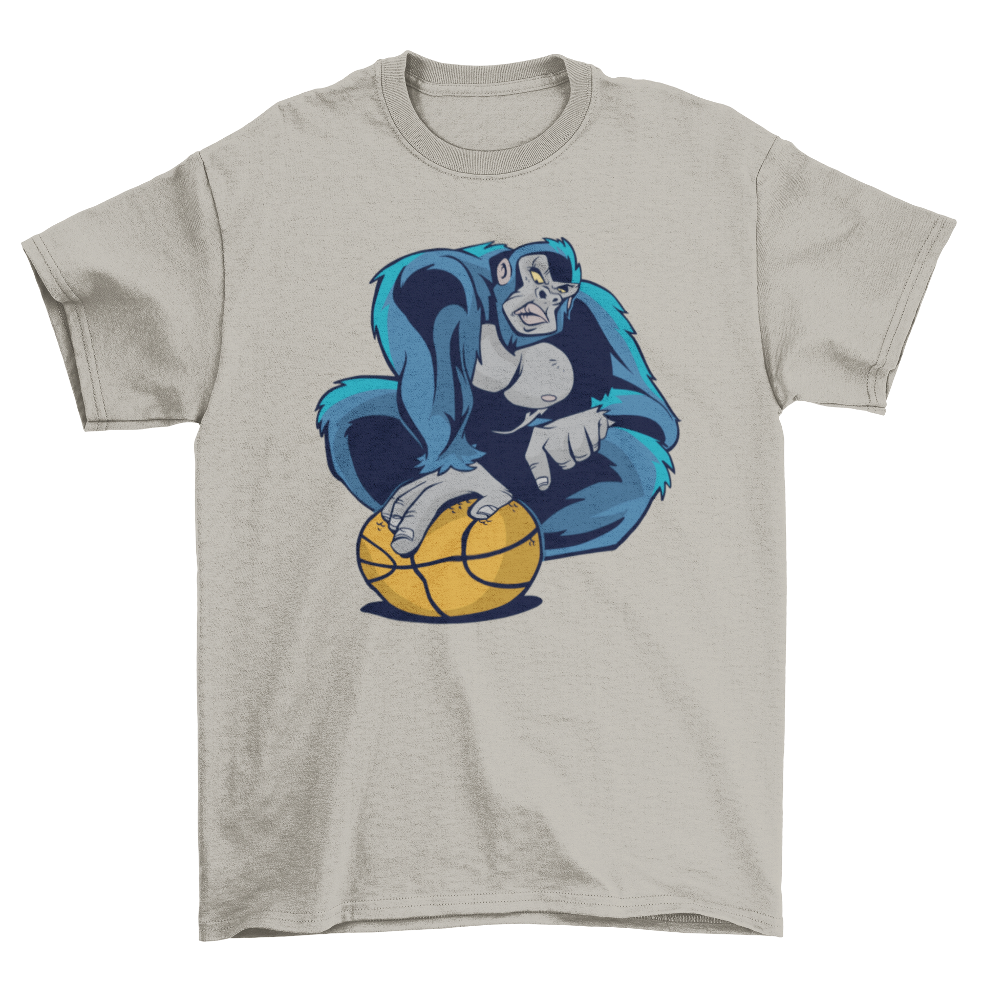 Gorilla Basketball T-shirt featuring a vibrant gorilla graphic holding a basketball.