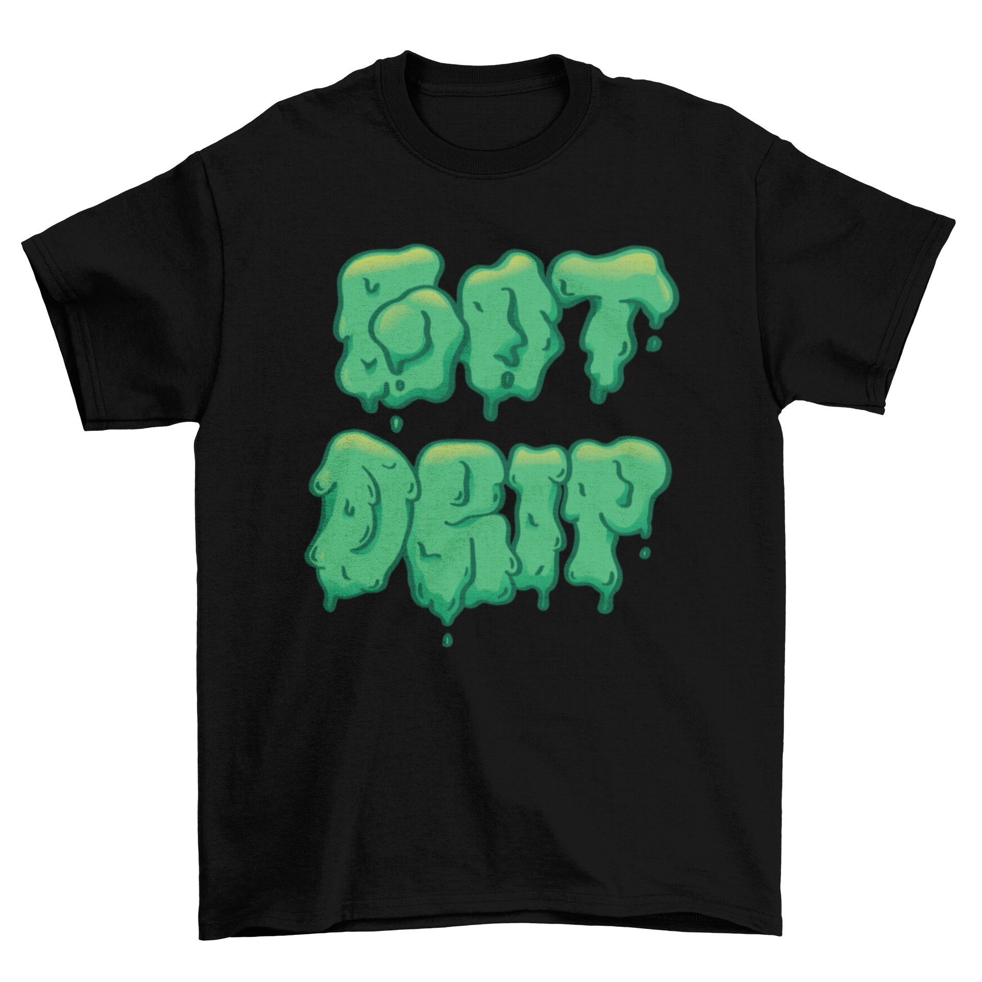 Black t-shirt with "Got Drip" text.