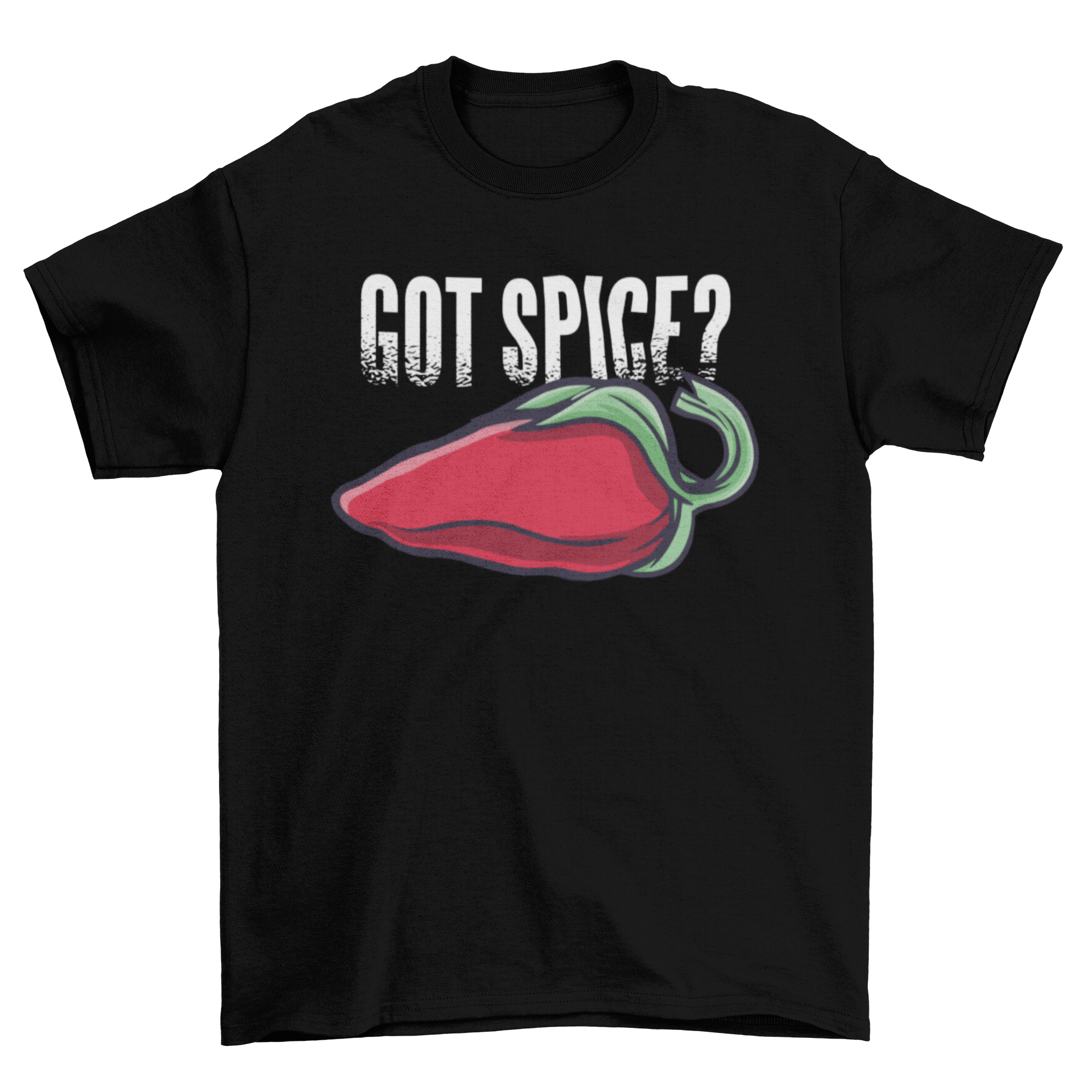 Got Spice T-shirt featuring a vibrant chili pepper design with the caption 'Got spice?'