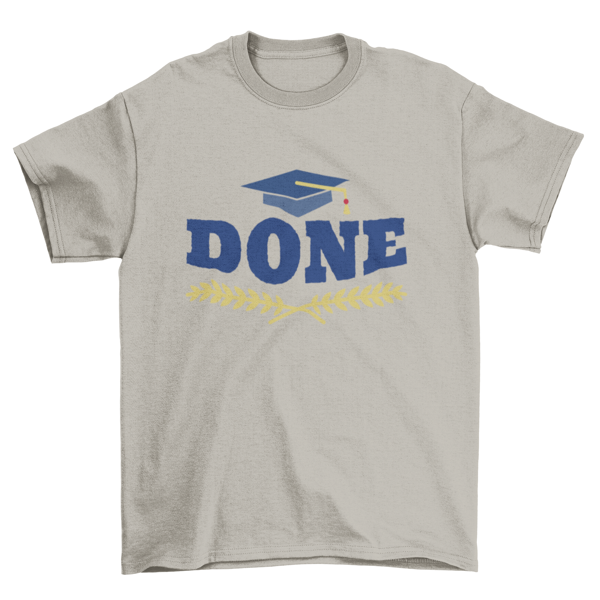 A stylish graduation t-shirt featuring a congratulatory message, perfect for celebrating academic achievements.