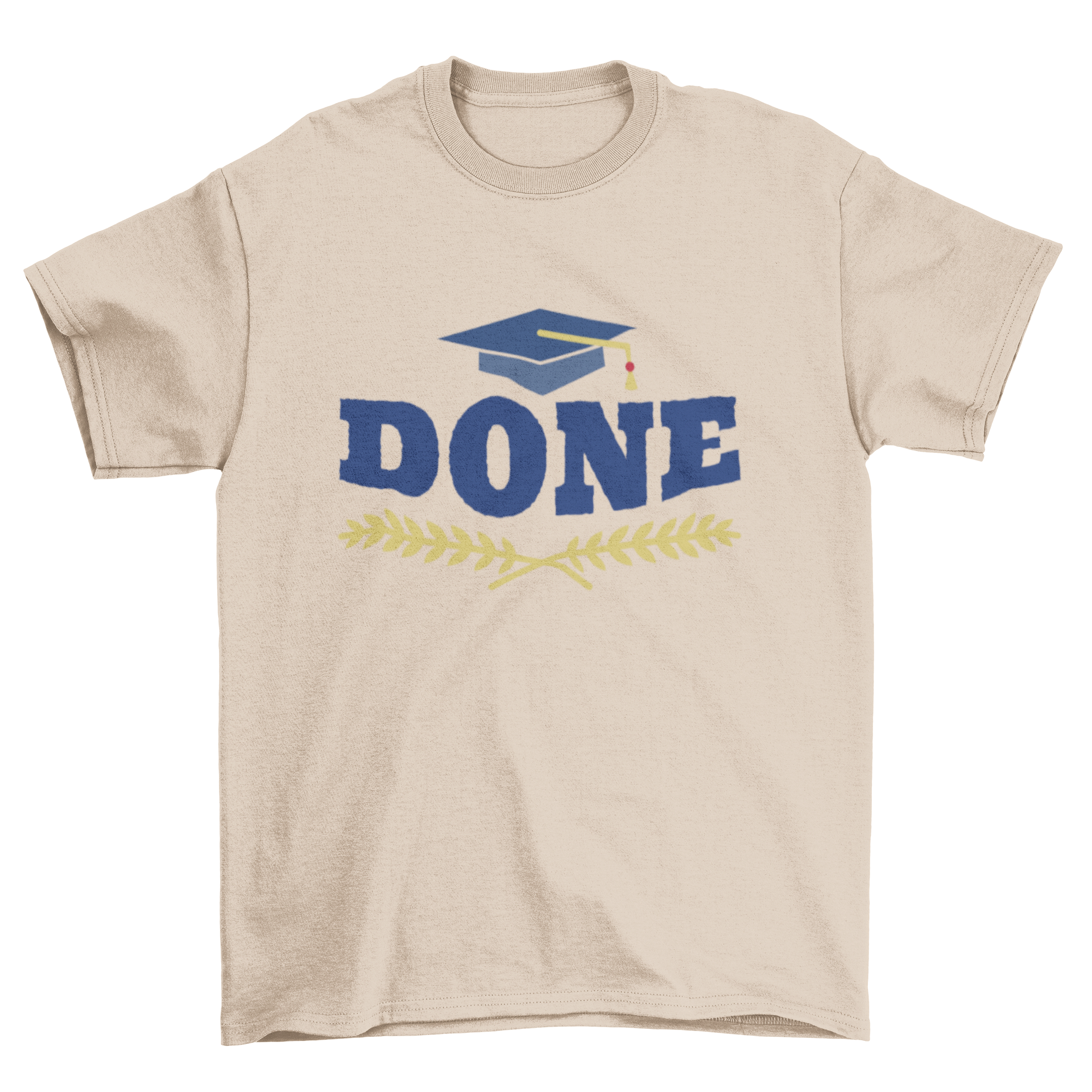 A stylish graduation t-shirt featuring a congratulatory message, perfect for celebrating academic achievements.