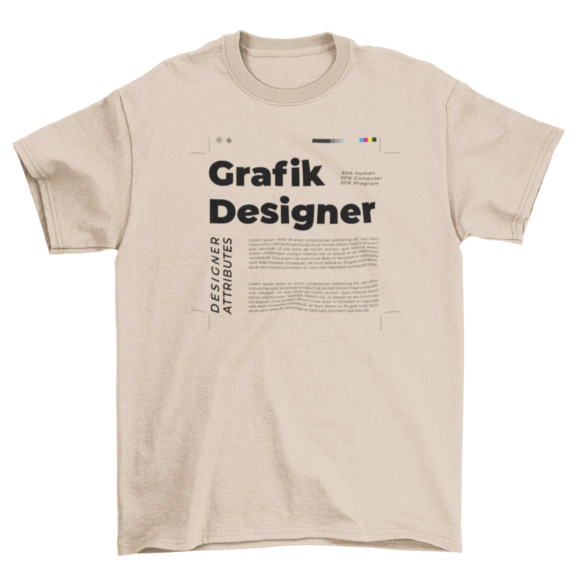 A stylish t-shirt featuring the quote 'Grafik designer' designed for graphic designers and creatives.