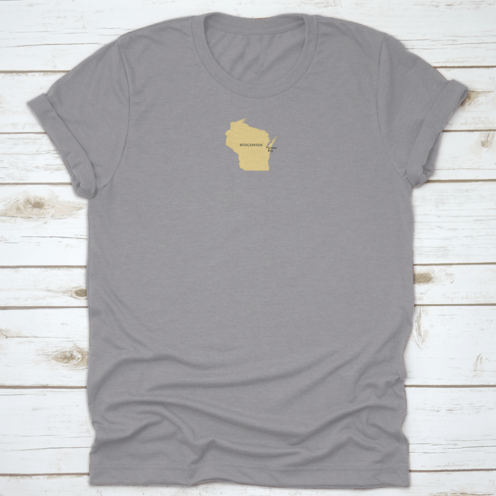 Green Bay, Wisconsin Locate Map showcasing its cotton fabric and classic fit design.