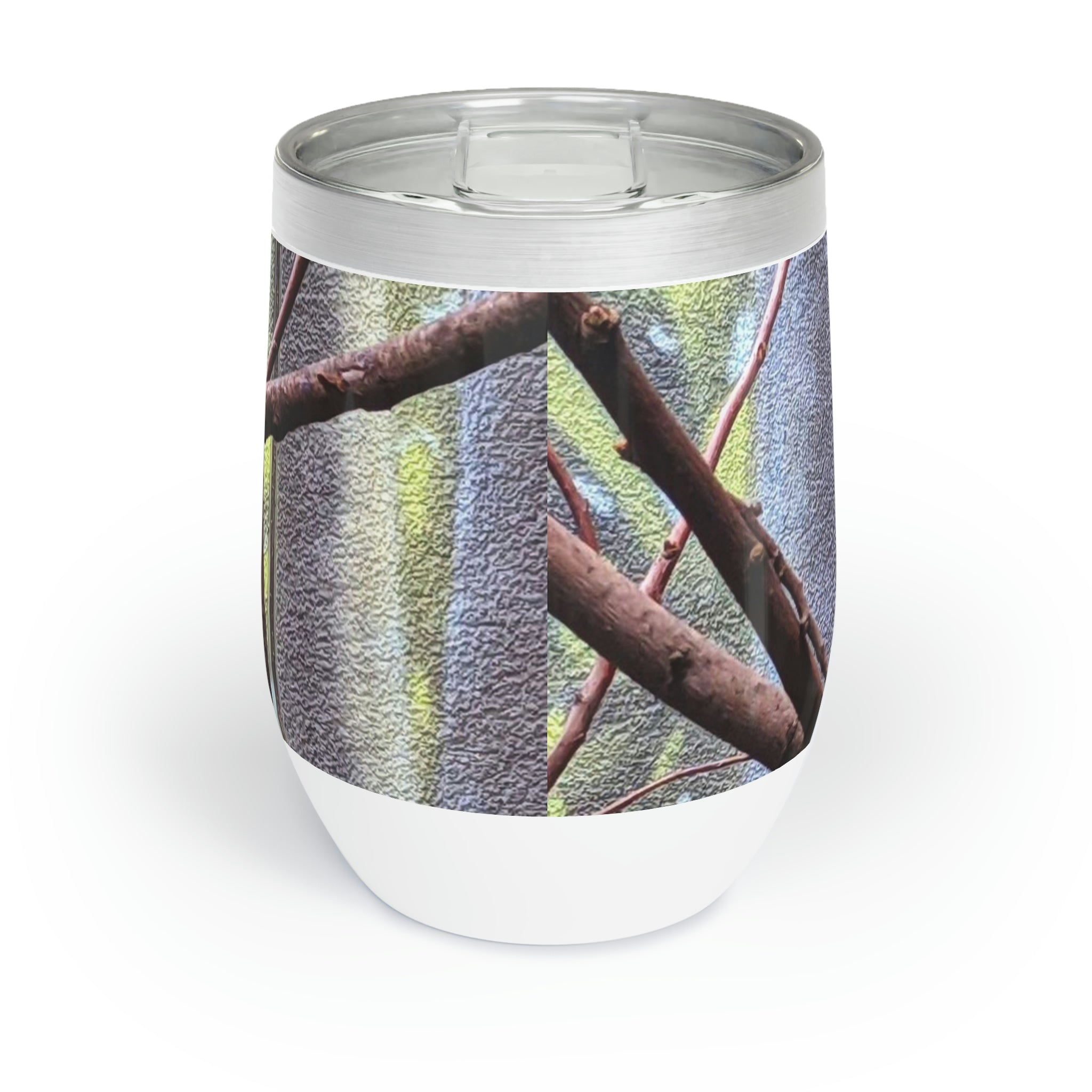 Green Bird Chill Wine Tumbler in stainless steel with a sleek design, perfect for keeping wine at the ideal temperature.