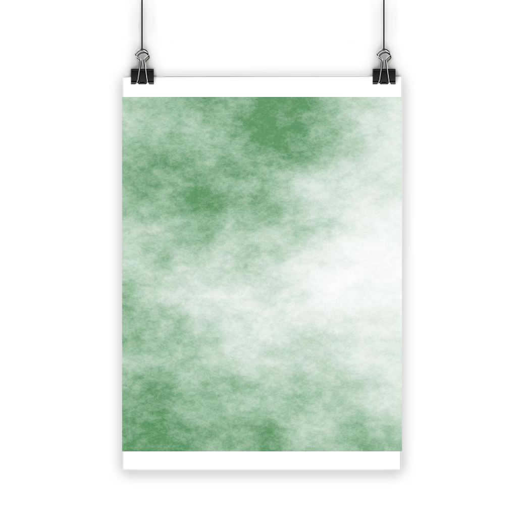 Green Cloud Classic Poster showcasing vibrant colors on semi-gloss paper, ideal for indoor and outdoor use.