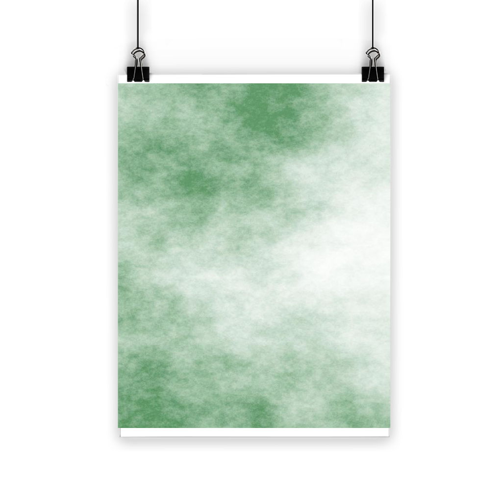 Green Cloud Classic Poster showcasing vibrant colors on semi-gloss paper, ideal for indoor and outdoor use.