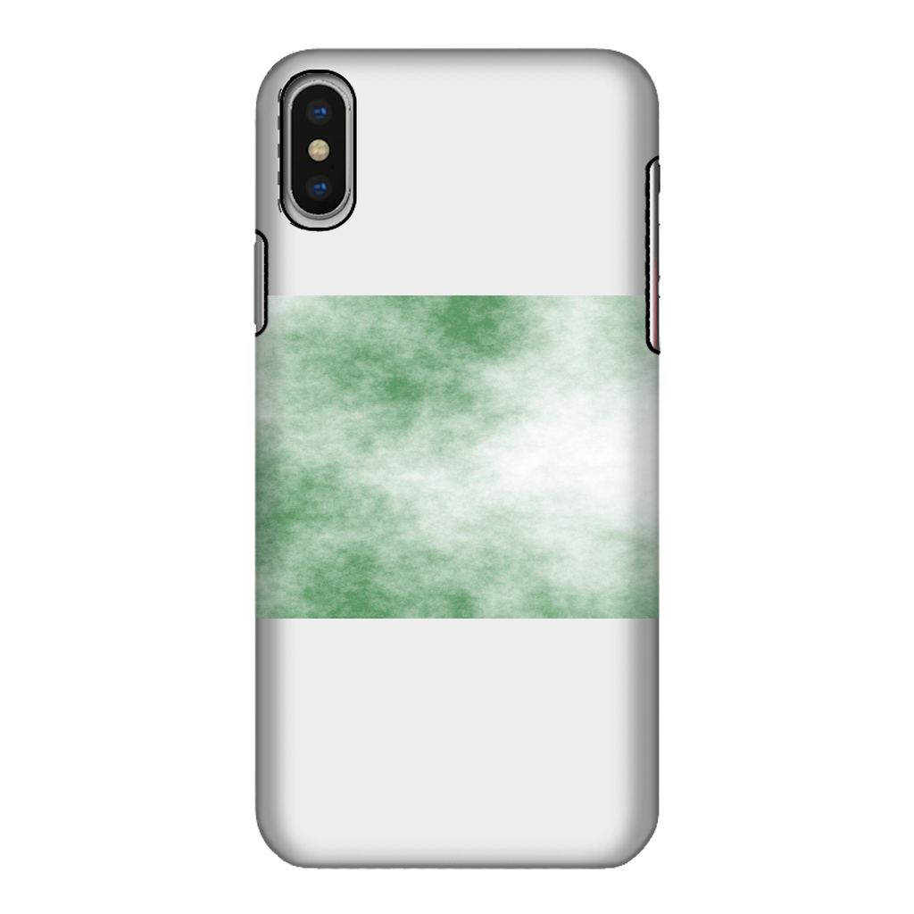 Green Cloud Fully Printed Tough Phone Case showcasing vibrant design and dual-layer protection.