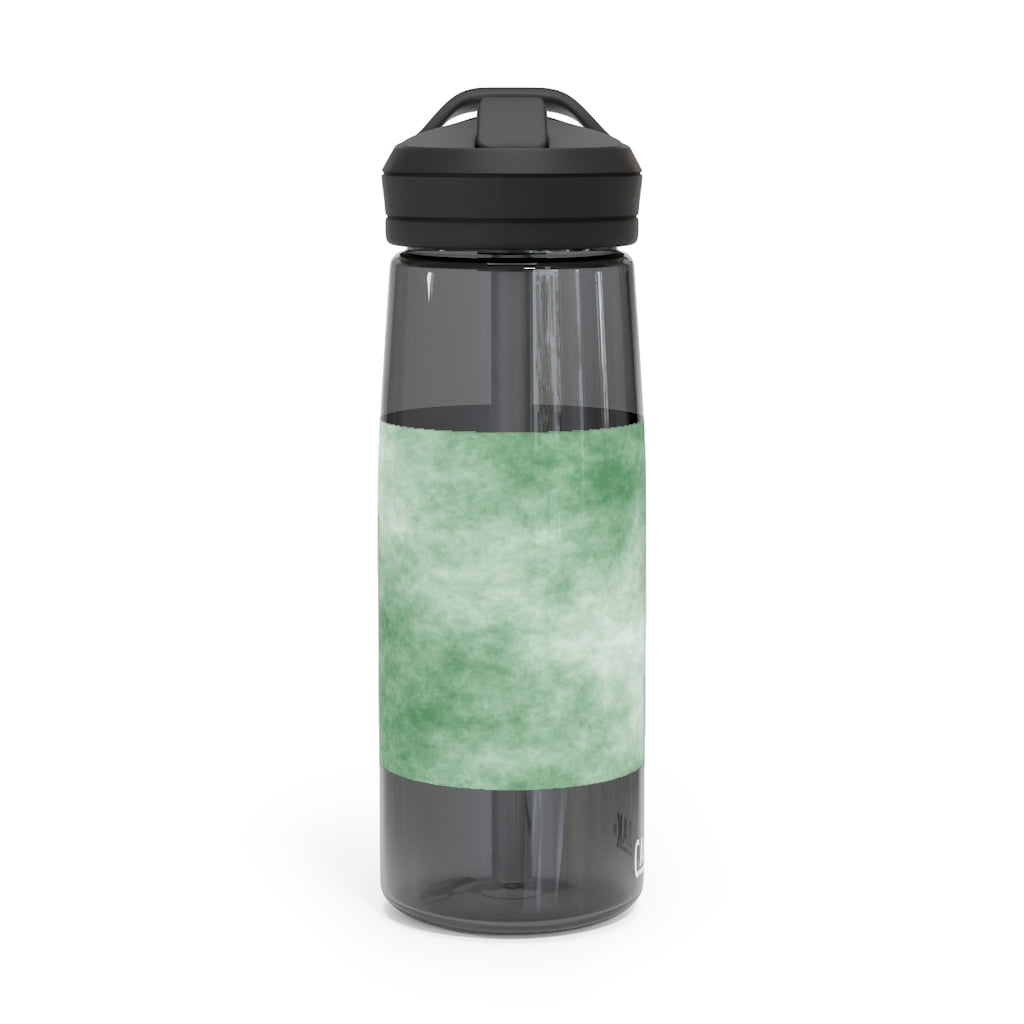 Green Clouds CamelBak Eddy® Water Bottle in 20oz and 25oz sizes, showcasing its stylish design and robust features.