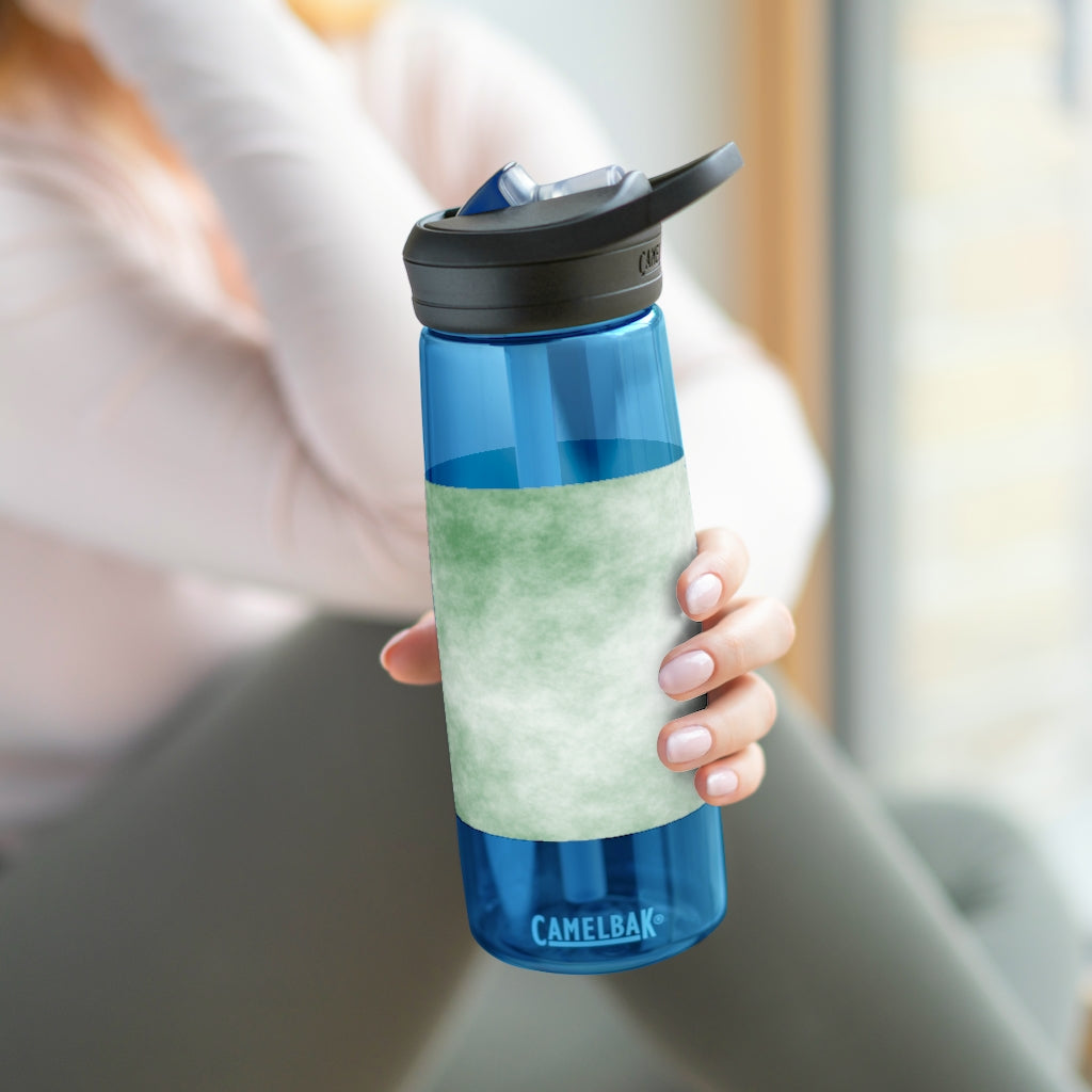 Green Clouds CamelBak Eddy® Water Bottle in 20oz and 25oz sizes, showcasing its stylish design and robust features.