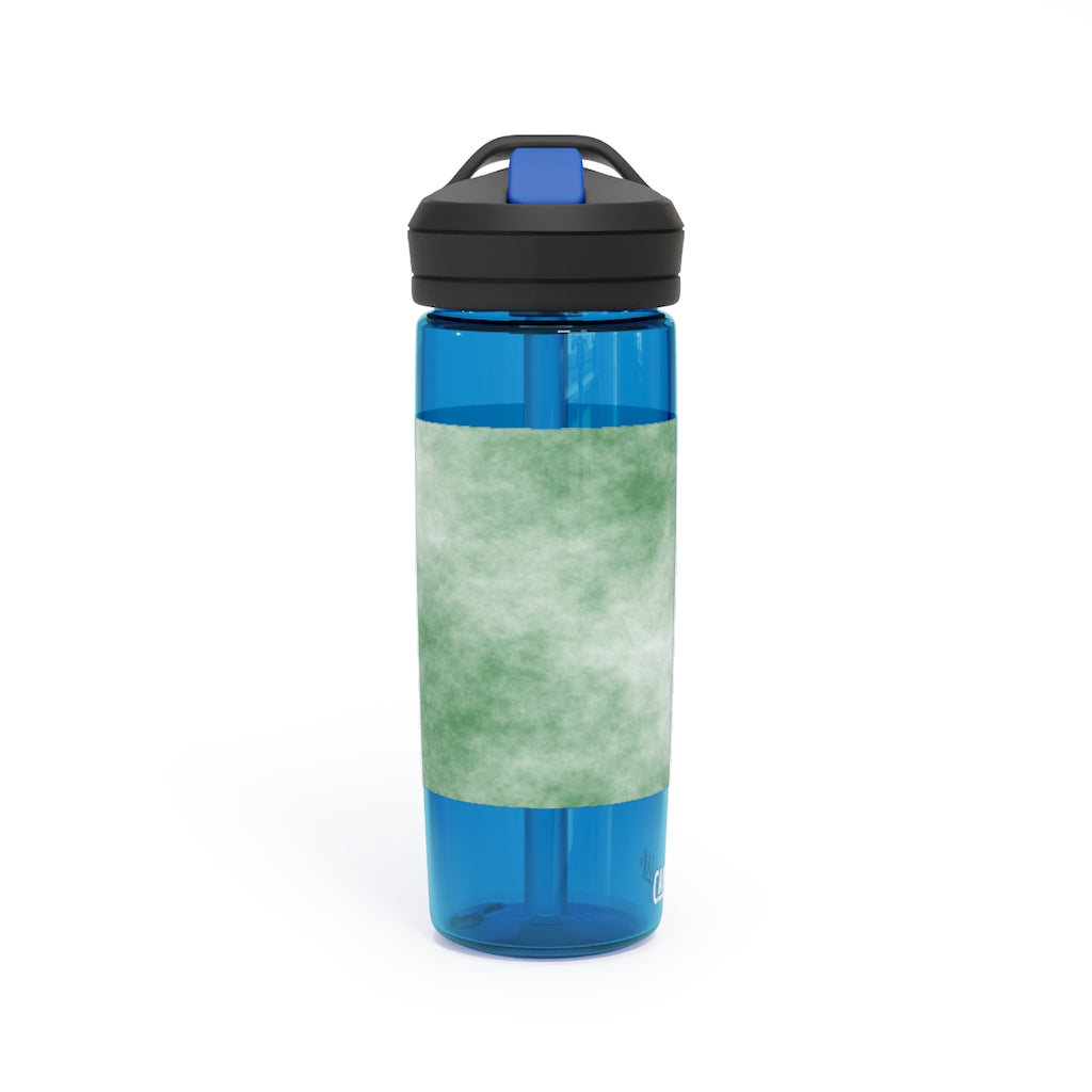 Green Clouds CamelBak Eddy® Water Bottle in 20oz and 25oz sizes, showcasing its stylish design and robust features.