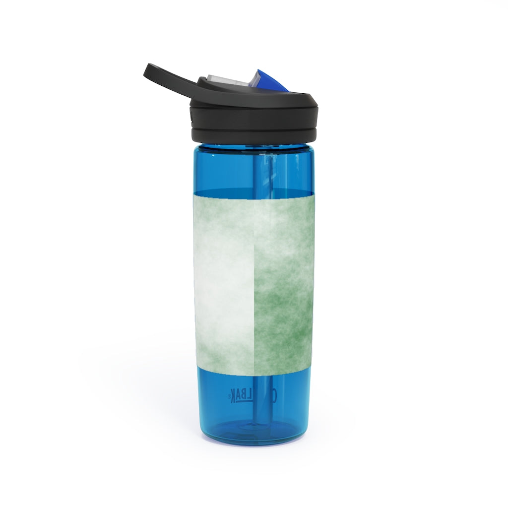 Green Clouds CamelBak Eddy® Water Bottle in 20oz and 25oz sizes, showcasing its stylish design and robust features.