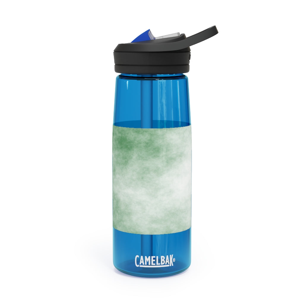 Green Clouds CamelBak Eddy® Water Bottle in 20oz and 25oz sizes, showcasing its stylish design and robust features.