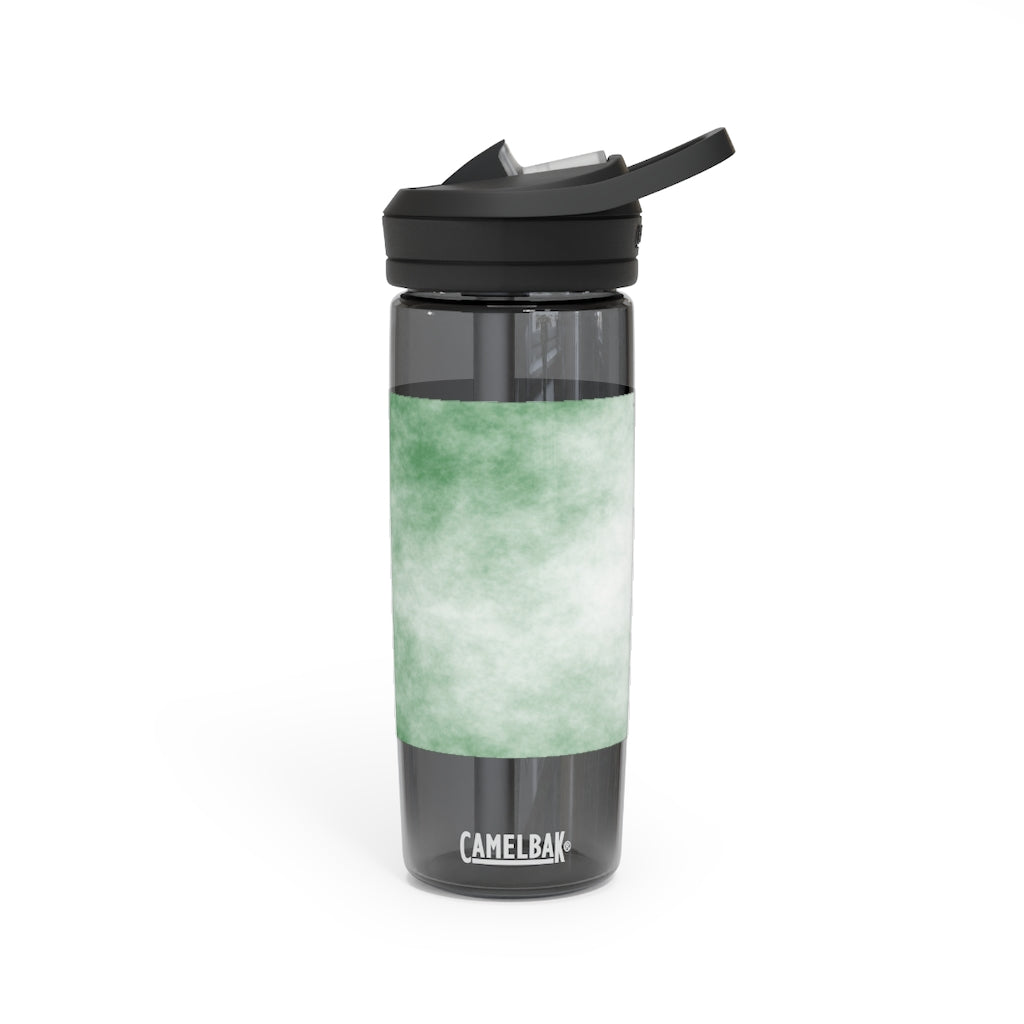 Green Clouds CamelBak Eddy® Water Bottle in 20oz and 25oz sizes, showcasing its stylish design and robust features.