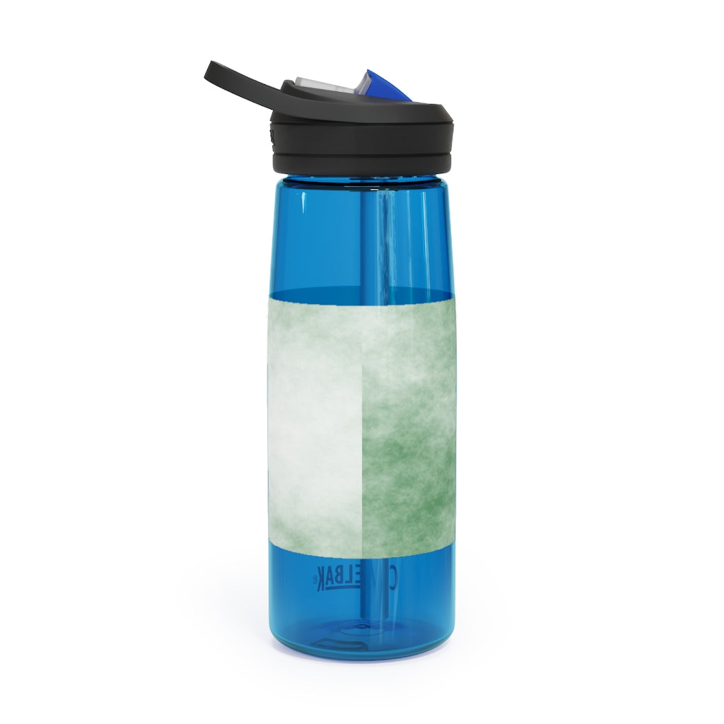 Green Clouds CamelBak Eddy® Water Bottle in 20oz and 25oz sizes, showcasing its stylish design and robust features.