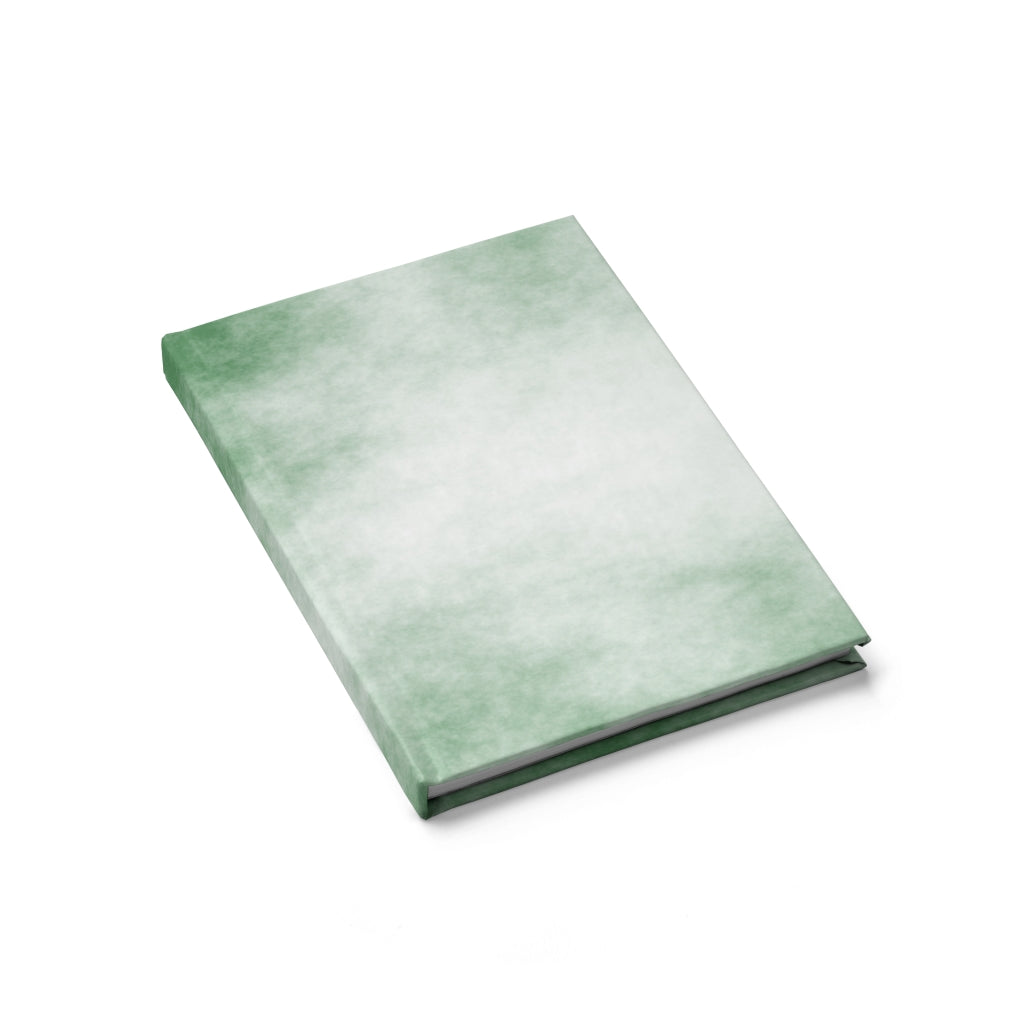 Green Clouds Journal with blank pages and vibrant wraparound print, showcasing its hardcover design.