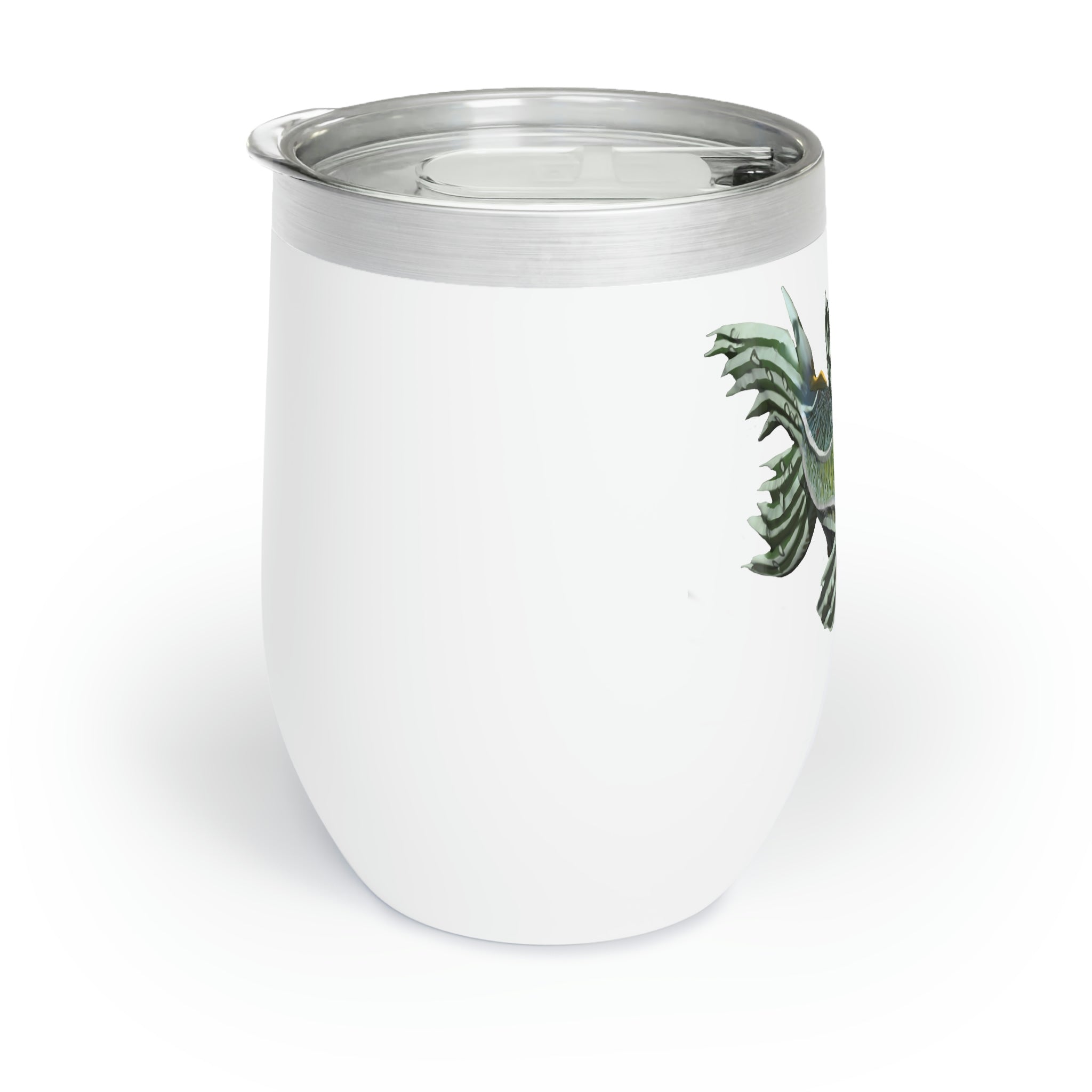 Green Fish Chill Wine Tumbler with double-insulated walls and customizable design, perfect for wine lovers.