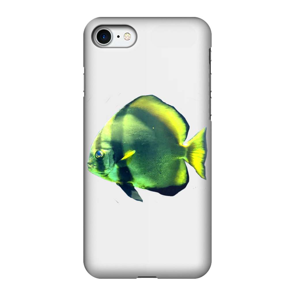 Green Fish Fully Printed Tough Phone Case showcasing vibrant design and dual-layer protection.