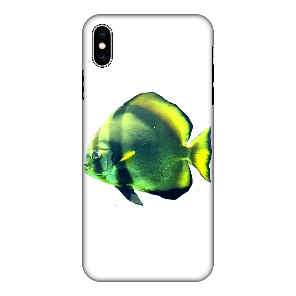 Green Fish Fully Printed Tough Phone Case showcasing vibrant design and dual-layer protection.