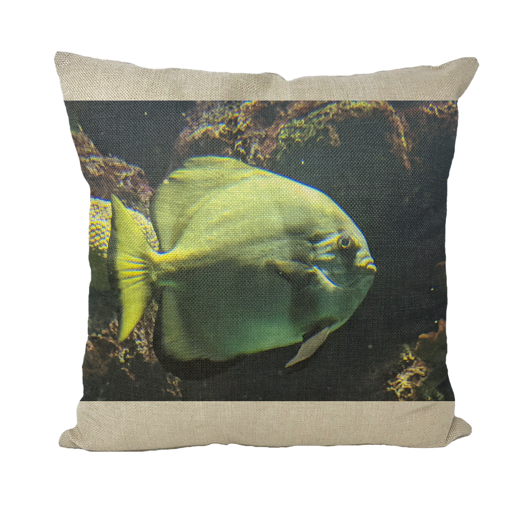 Green Fish Throw Pillows featuring stylish designs in various materials, perfect for home decor.