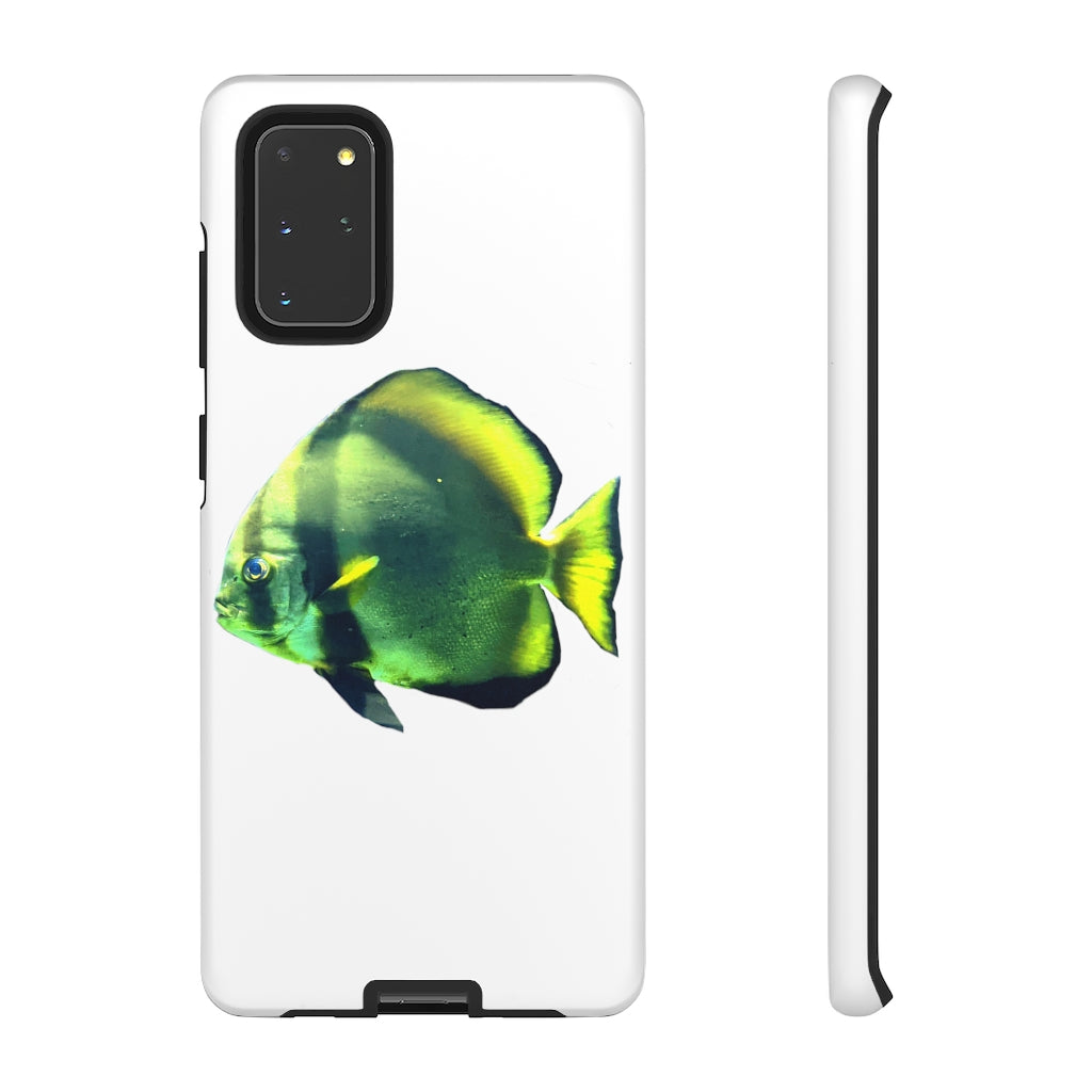 Green Fish Tough Case featuring a vibrant design with dual-layer protection for smartphones.