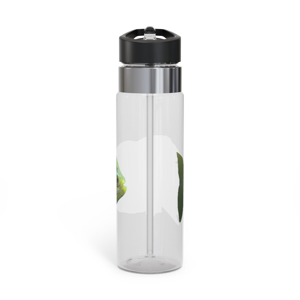 Green Fish Kensington Tritan™ Sport Bottle, 20oz, featuring a durable design with a carabiner hook and spill-resistant lid.