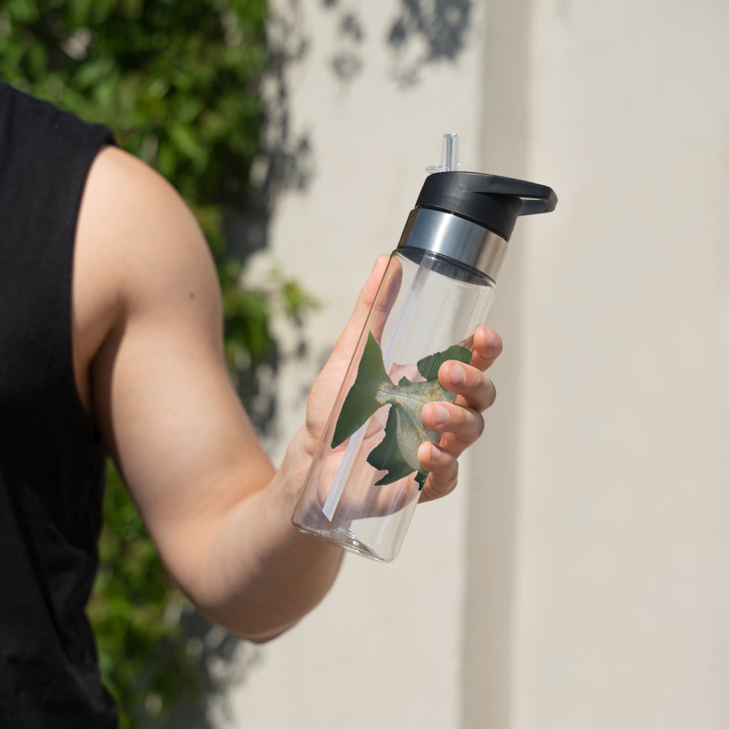 Green Fish Kensington Tritan™ Sport Bottle, 20oz, featuring a durable design with a carabiner hook and spill-resistant lid.