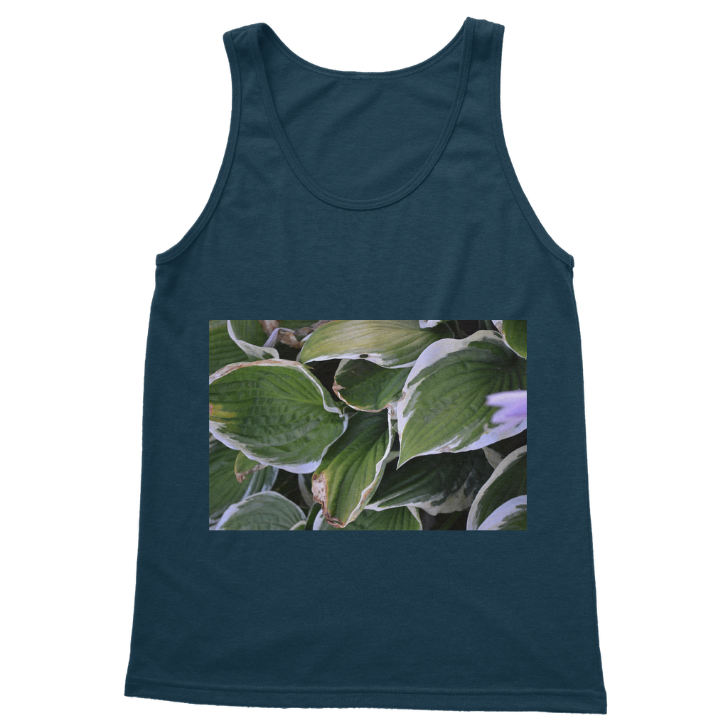 Green Leaves Classic Adult Vest Top in a vibrant green color, featuring a comfortable fit and stylish design, perfect for casual wear.