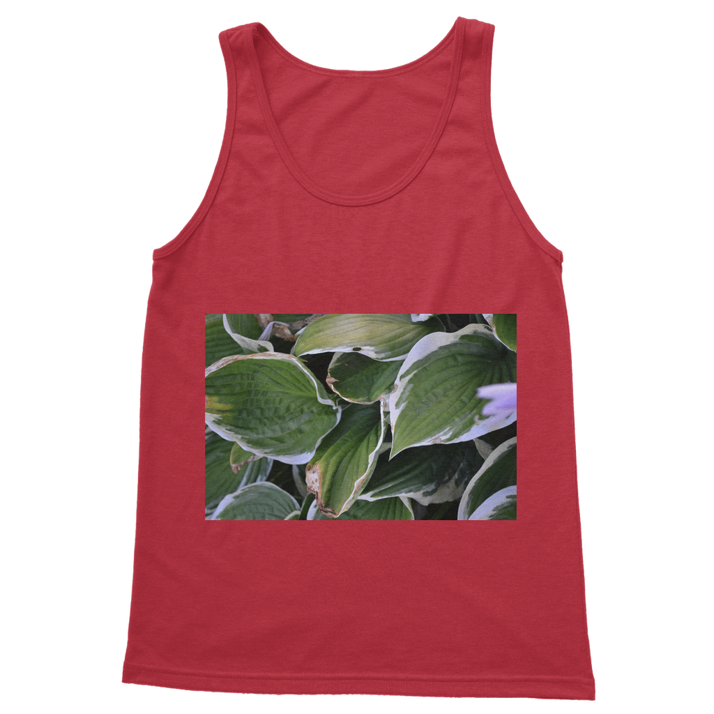 Green Leaves Classic Adult Vest Top in a vibrant green color, featuring a comfortable fit and stylish design, perfect for casual wear.