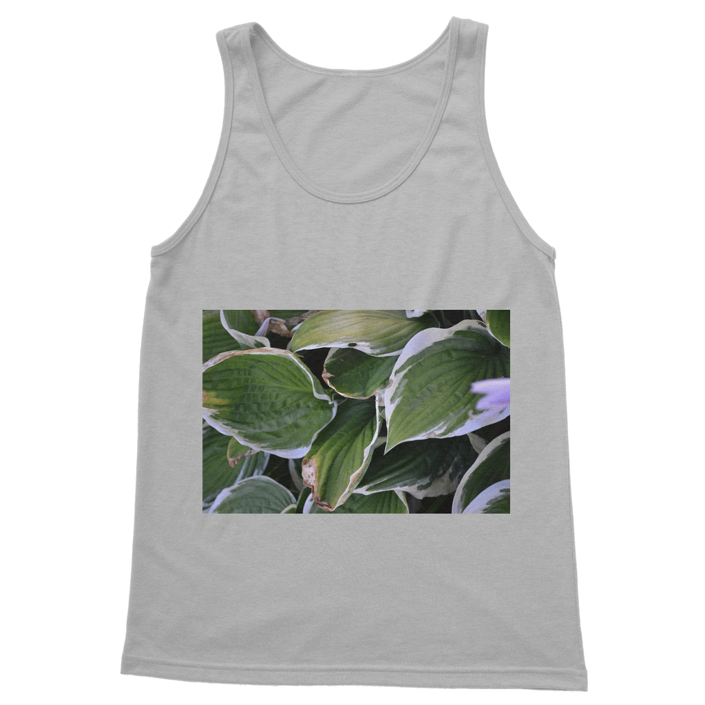 Green Leaves Classic Adult Vest Top in a vibrant green color, featuring a comfortable fit and stylish design, perfect for casual wear.